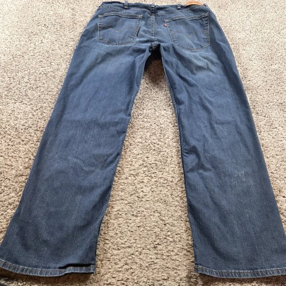 Levi's 559 Jeans Mens 40x30.5 40x32 Dark Wash Relaxed Straight Leg Marks*